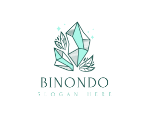 Elegant Crystal Leaf Logo