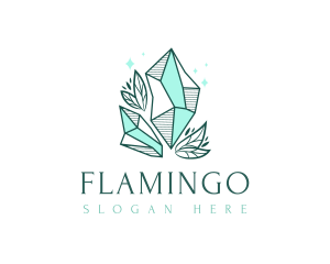 Elegant Crystal Leaf Logo