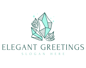 Elegant Crystal Leaf logo design