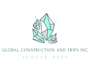 Shop - Elegant Crystal Leaf logo design