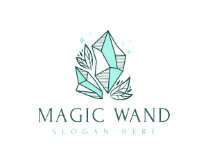 Elegant Crystal Leaf logo design