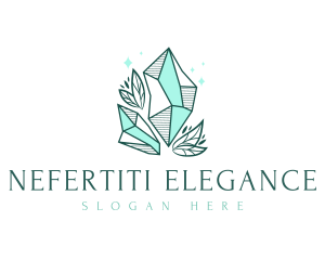 Elegant Crystal Leaf logo design