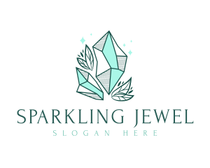 Elegant Crystal Leaf logo design