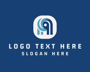 Telecommunication - Tech App Letter PA logo design
