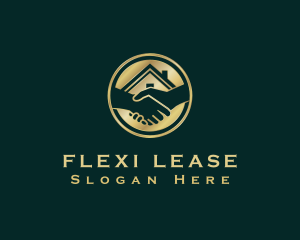 Mortgage Leasing Realty Handshake logo design