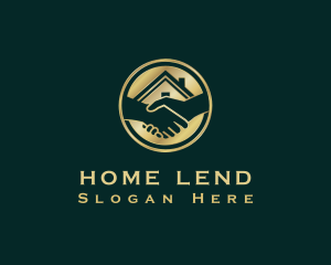 Mortgage Leasing Realty Handshake logo design