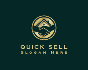 Sell - Mortgage Leasing Realty Handshake logo design