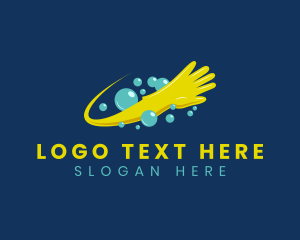 Cleaning Tool - Cleaning Glove Sanitation logo design