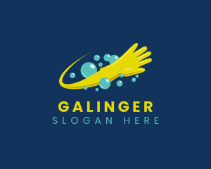Bubble - Cleaning Glove Sanitation logo design