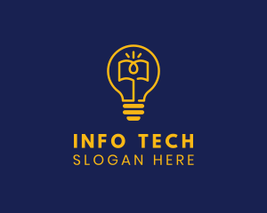 Information - Book Bulb Learning logo design