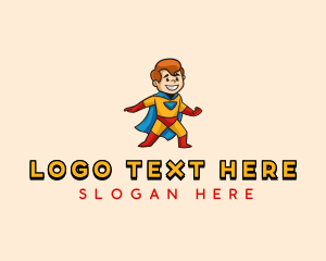 Superhero Cape Boy logo design