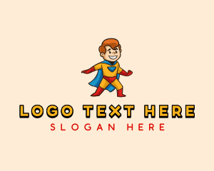 Superhero Cape Boy Logo