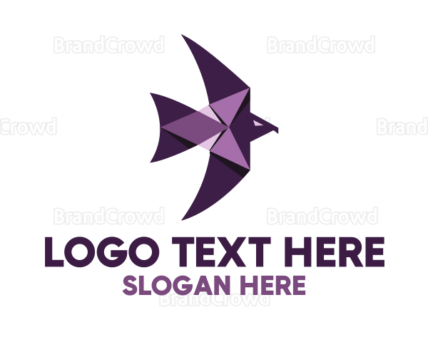 Purple Geometric Hawk Logo