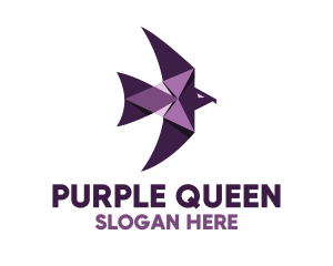 Purple Geometric Hawk logo design