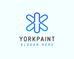 Modern Asterisk Letter Y logo design