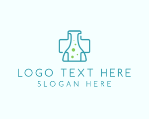Medical Technology - Cross Flask Lab logo design