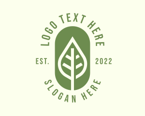 Green - Leaf Tree Farm logo design