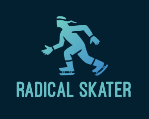 Skater - Figure Skater Athlete logo design