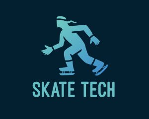 Figure Skater Athlete logo design