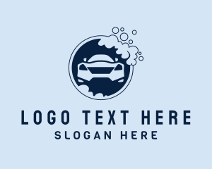 Car Service - Vehicle Clean Bubbles logo design