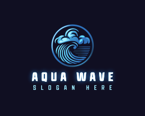 Tsunami Cloud Wave logo design