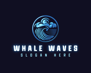 Tsunami Cloud Wave logo design