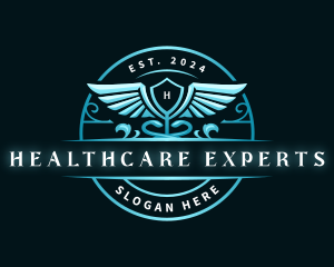 Elegant Health Caduceus logo design