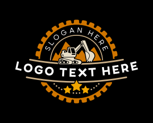 Excavator Digger Heavy Equipment Logo