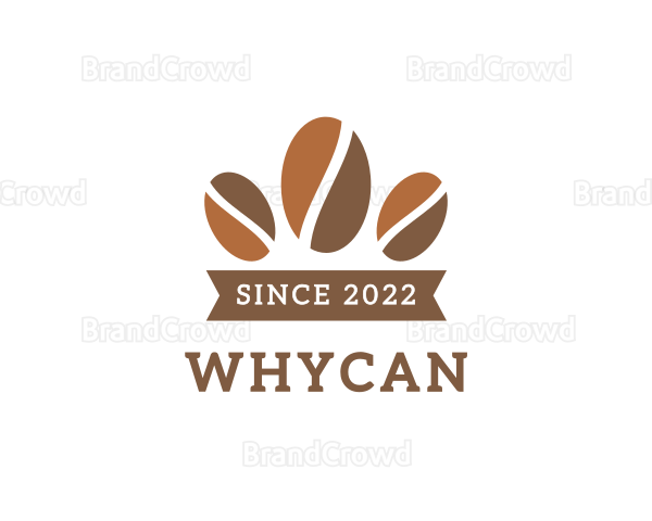 Coffee Bean Crown Logo