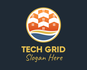 Grid - Village Grid Swish logo design