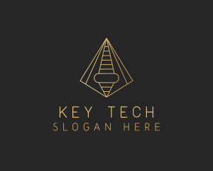 Pyramid Tech Developer logo design