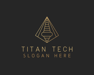 Pyramid Tech Developer logo design