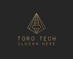 Pyramid Tech Developer logo design