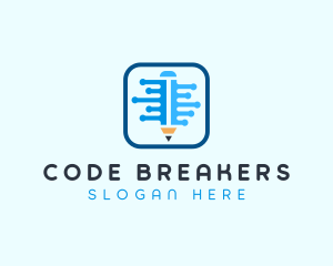 Writing Code App logo design