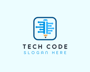 Writing Code App logo design