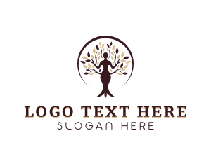 Yoga - Tree Woman Spa logo design