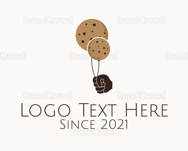 Balloon Cookie Snack Logo