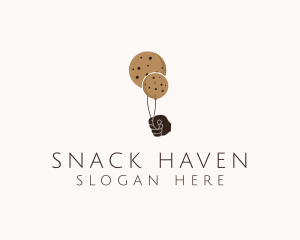 Balloon Cookie Snack logo design