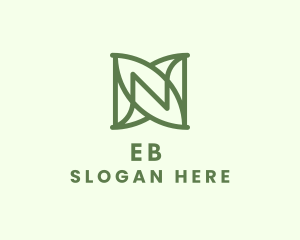 Vegetarian - Green Letter N logo design
