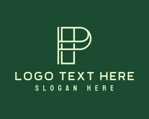 Publishing - Linear Minimalist Letter P Business logo design