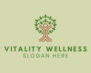 Human Wellness Tree logo design