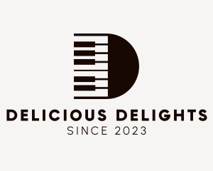 Piano Keyboard Musician logo design