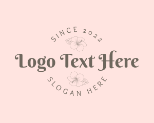 Floral - Feminine Round Badge logo design