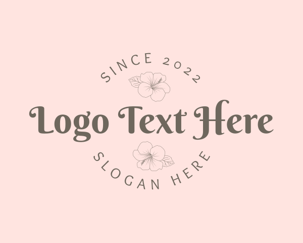 Botanical - Feminine Round Badge logo design