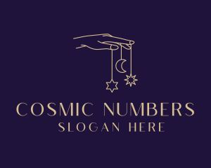 Numerology - Mystical Tarot Hand logo design