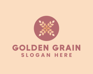 Grain - Wheat Grains farming Letter X logo design