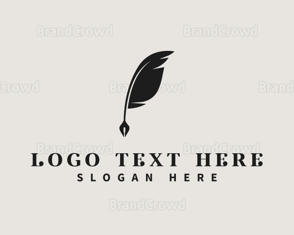 Notary Feather Pen Logo