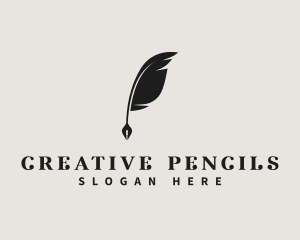 Notary Feather Pen logo design