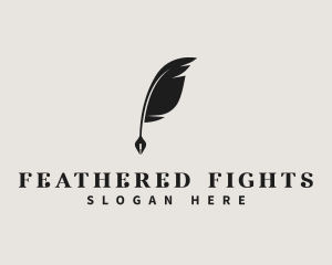 Notary Feather Pen logo design