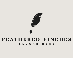 Notary Feather Pen logo design